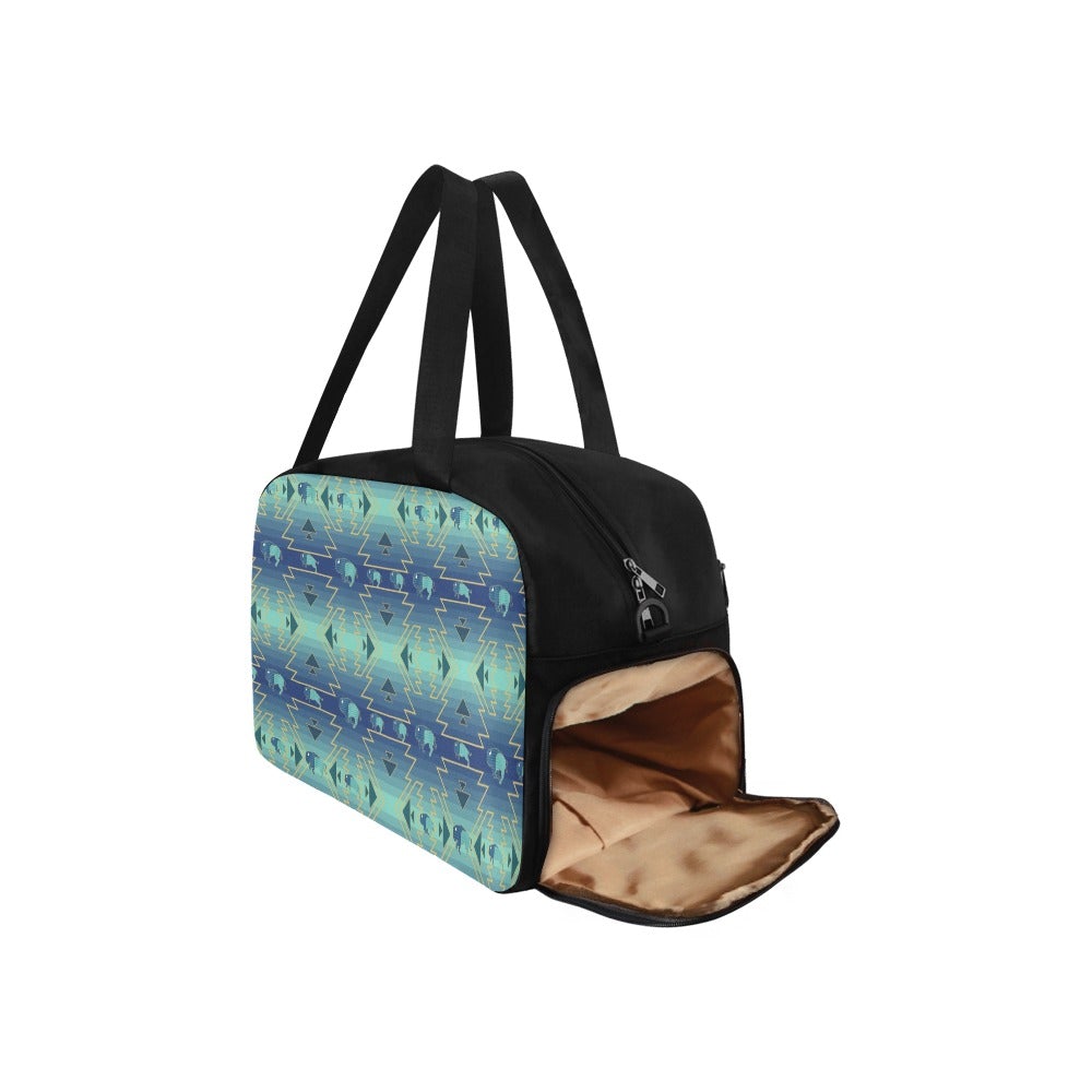 Buffalo Run Fitness Handbag - Durable 1200D Nylon with Shoe Pouch