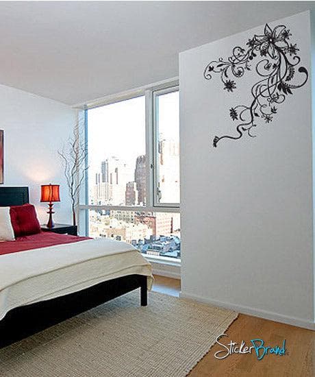 Vinyl Wall Decal Sticker Flower Vines Floral #539