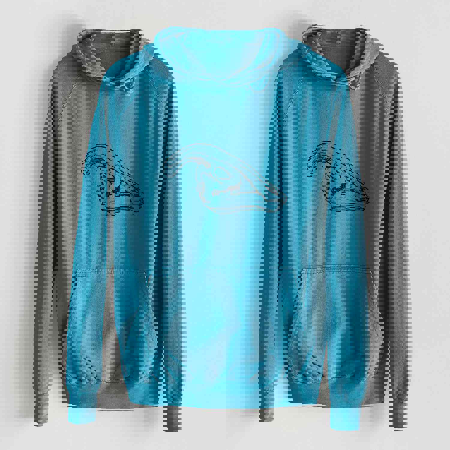 Vintage Unisex Parasaurolophus Skull Hoodie - 100% Cotton Raglan Sleeve