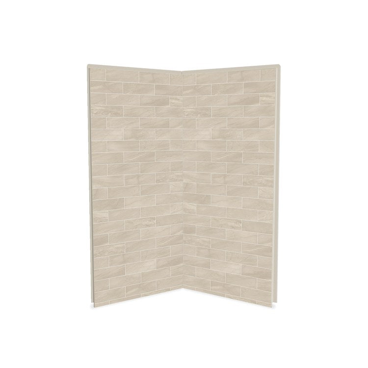 Shower Wall Utile 2 Piece Corner 36 x 1-1/8 x 80 Inch Organik Loam Composite