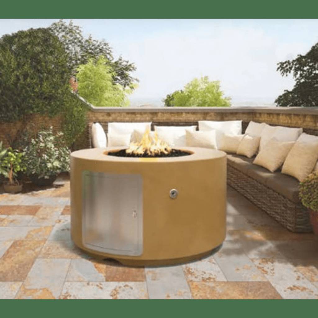 The Outdoor Plus - Chat Height Florence GFRC Concrete Round Natural Gas Fire Pit 42