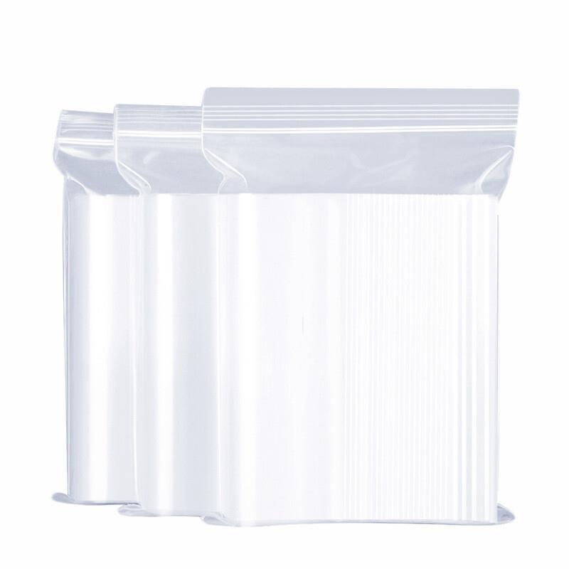 Food Self Sealing Bag Thickened Waterproof PE Transparent Storage Bag (20x28cm, 100pcs)