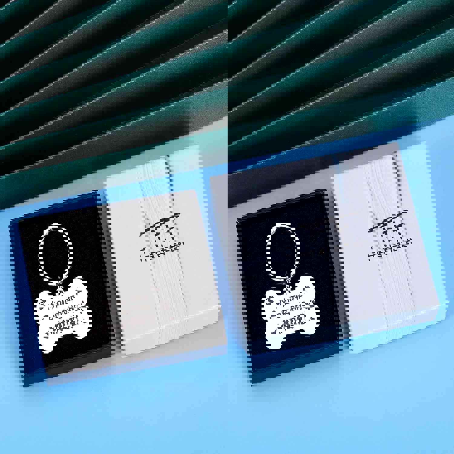 Wedding Pet Dog Tag - Engagement Announcement Gift for Dog Lovers