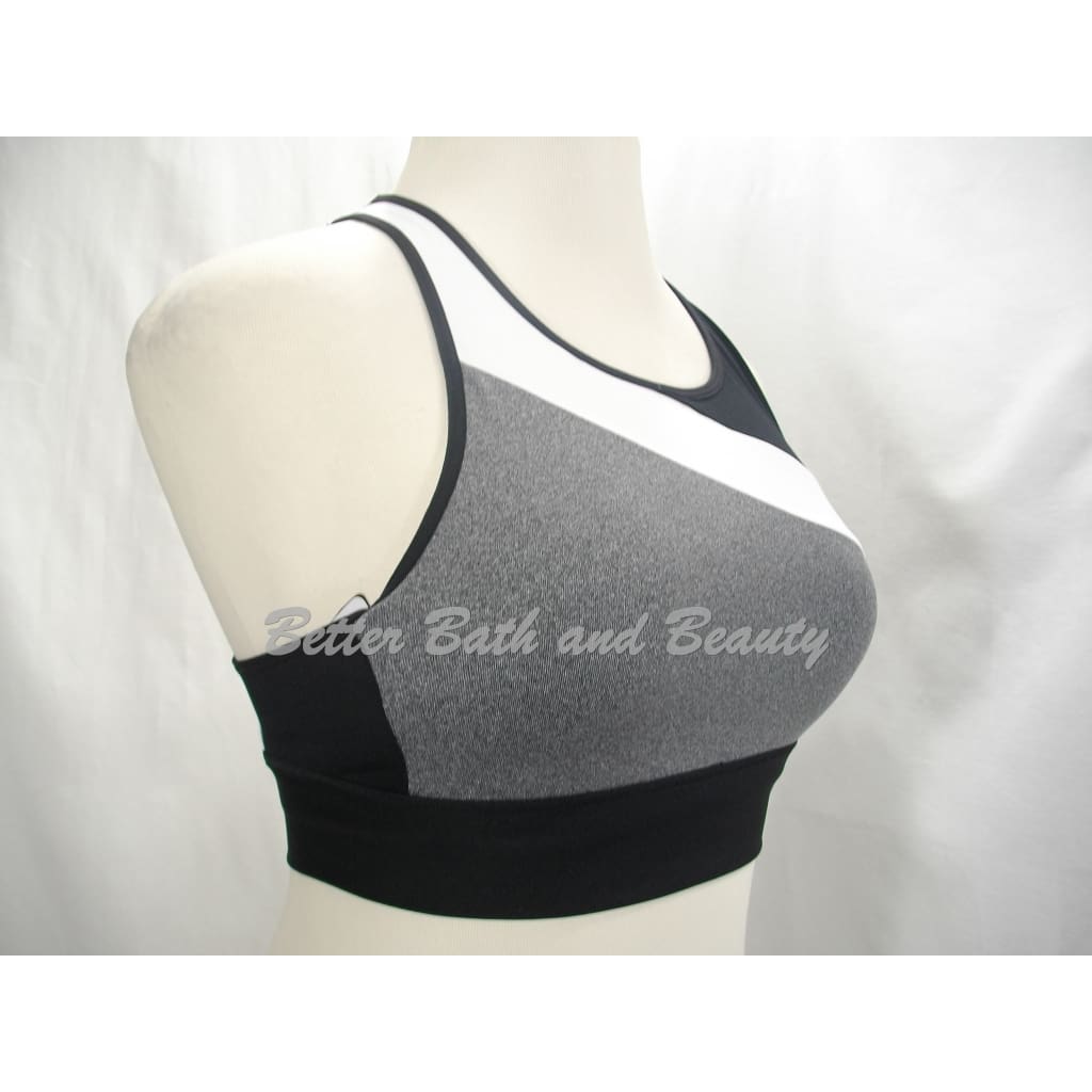 Champion C9 N9683 Asymmetrical Longline Wire-Free Sports Bra - XS (Gray/White)