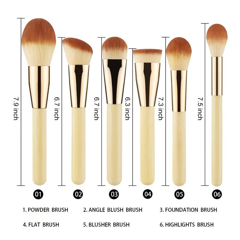 18pcs Beauty Professional Makeup Brushes Set - Foundation, Powder, Blending, Concealer, Eye Shadows & Blush
