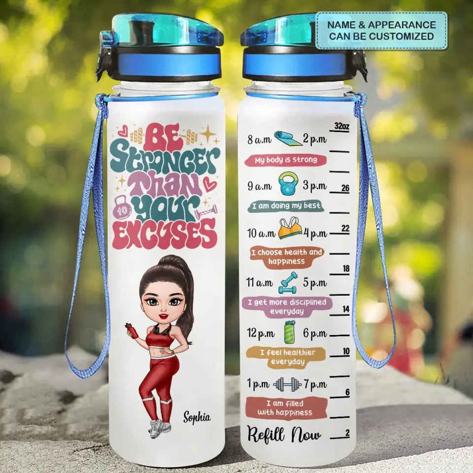 Personalized Custom Water Tracker Bottle - Motivational Gift for Gym Enthusiasts