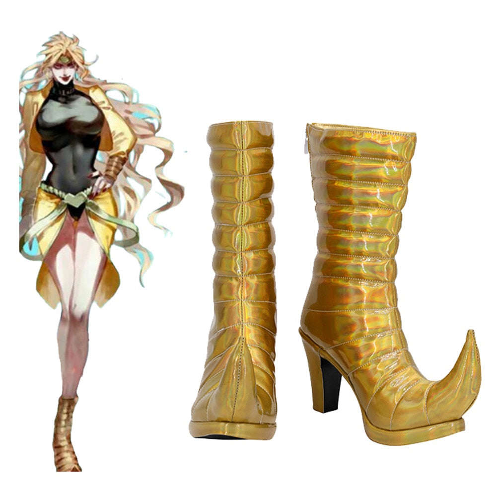 JoJo's Bizarre Adventure Dio Brando Cosplay Shoes Boots for Halloween Costume Accessory