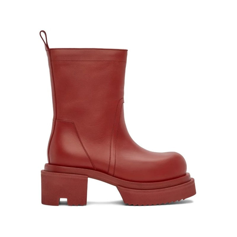 Men's Thick Sole Cowboy Boots with Round Toe and Lace-Up Design