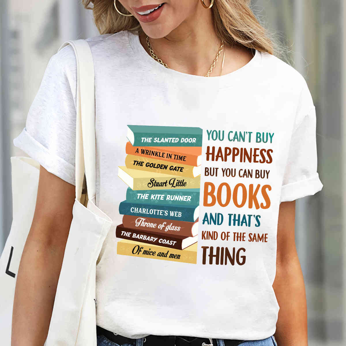 Custom Bookshelf T-Shirt for Book Lovers - TSWH33