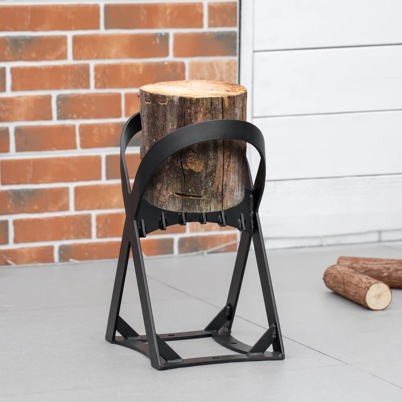 Outsunny Wood Splitter with Carbon Steel Wedge for Indoor/Outdoor Use