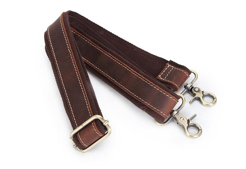 Vintage Brown Leather Large Men's Briefcase Weekender Travel Duffle Bag