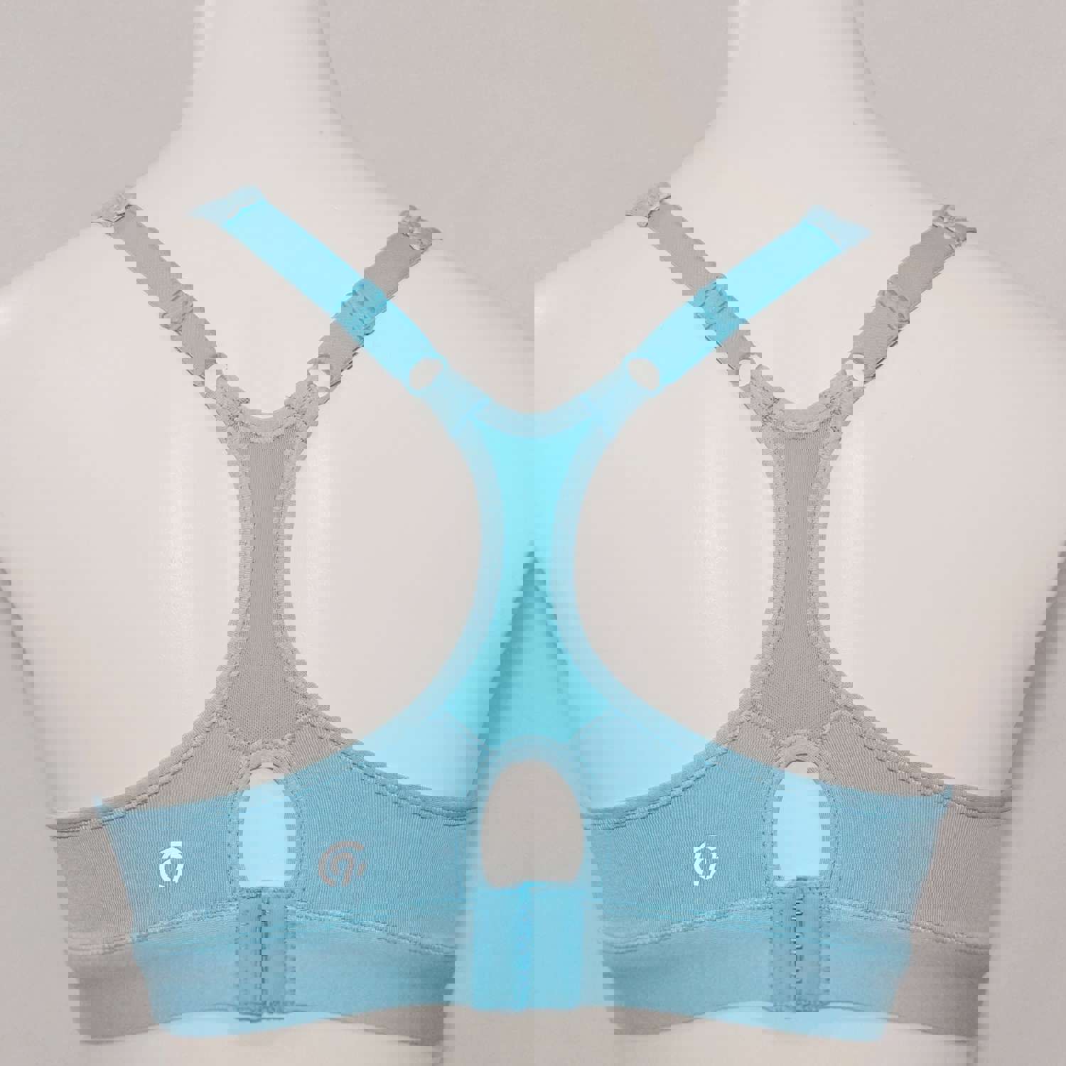 Champion C9 N9587 Duo Dry High Support Wire Free Racerback Sports Bra 36B Turquoise Waters