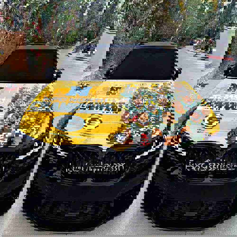 Green Bay Packers Itasha Car Vinyl Hood Wrap Decal Sticker