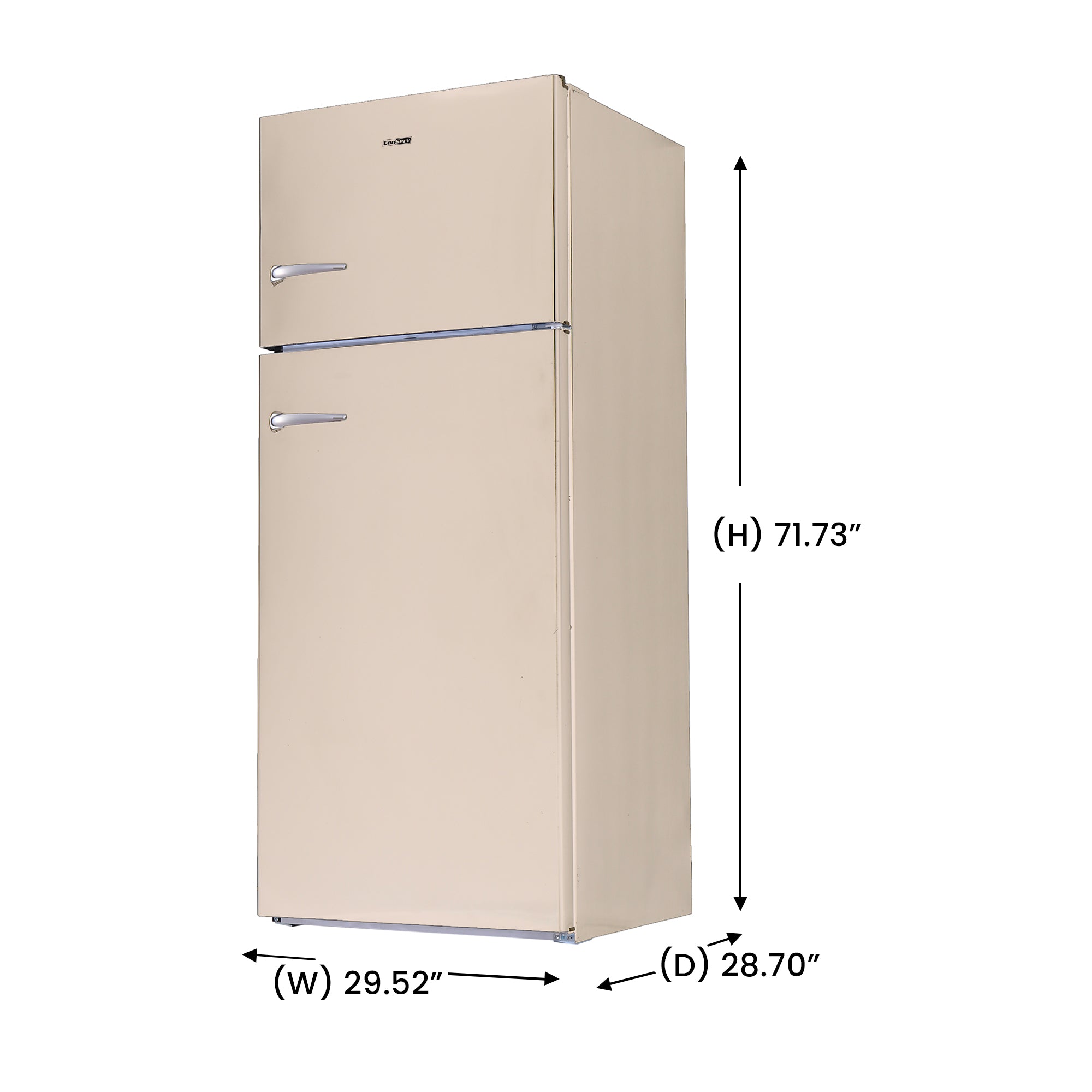 Conserv 18 cu.ft. Classic Retro Refrigerator with Ice Maker
