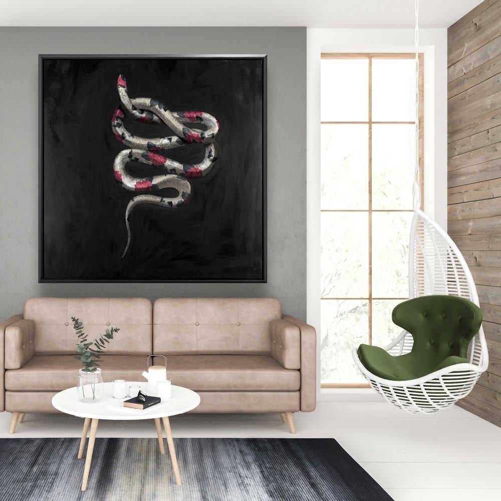Snake Flowers Fine Art Gallery Wrapped Canvas 36x36
