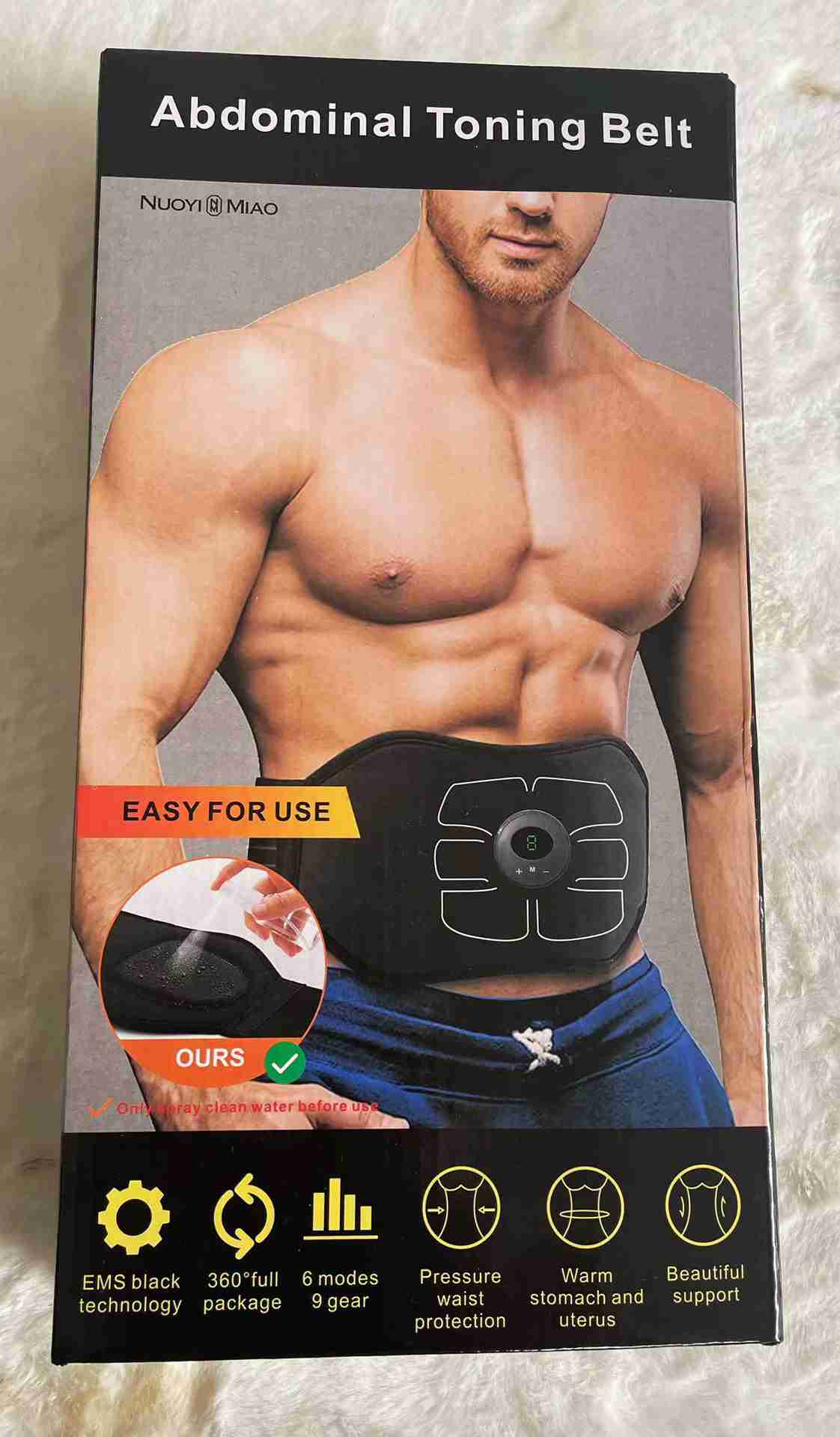 ABS Stimulator, Ab Machine, Abdominal Toning Belt Workout Portable Ab Stimulator for Home & Office Fitness