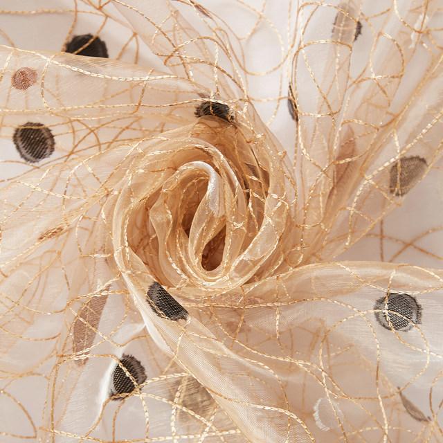 Birds Nest Brown Sheer Curtain - Privacy & Light Balance