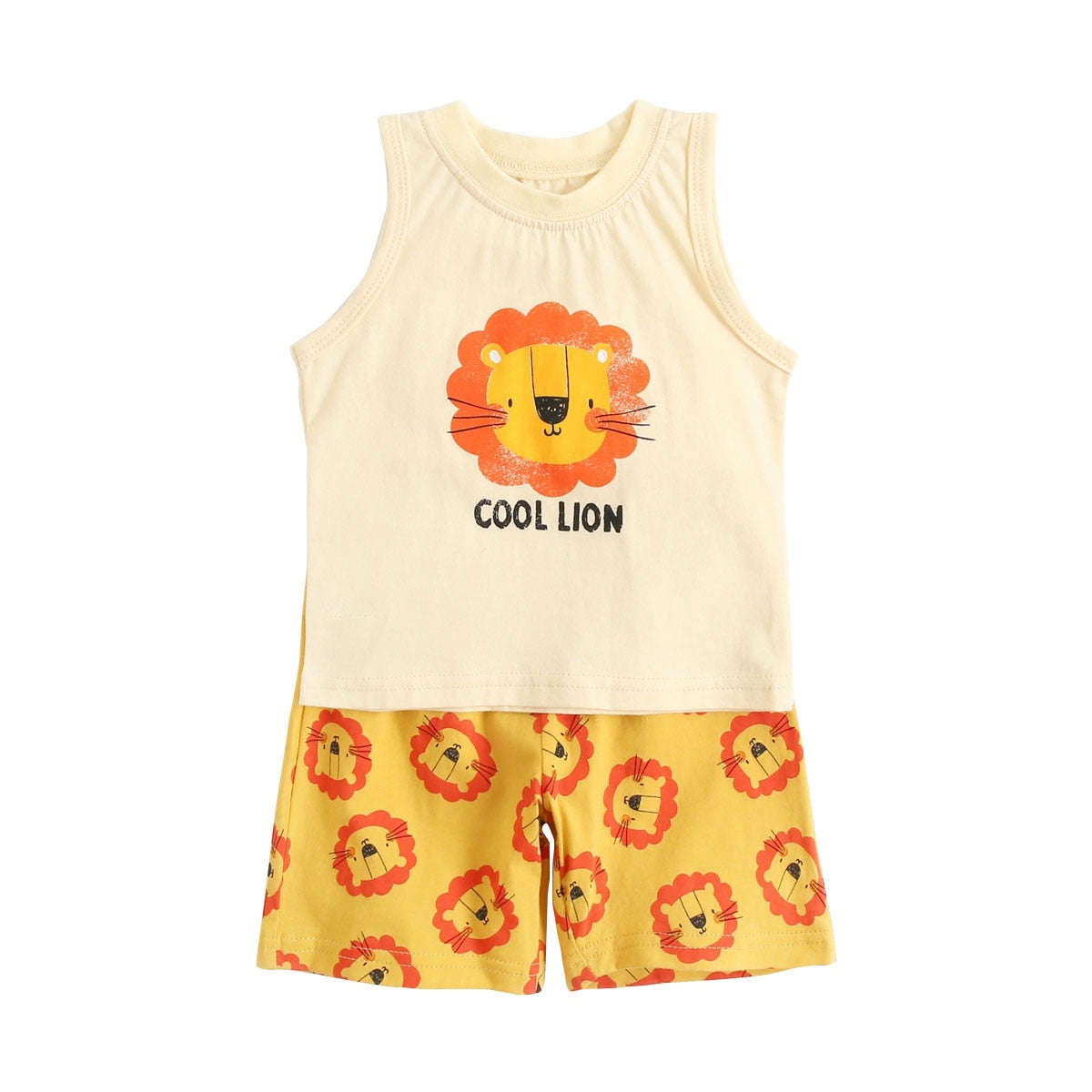 Cute Animal Print Baby Boys Girls 2pcs Summer Clothing Set