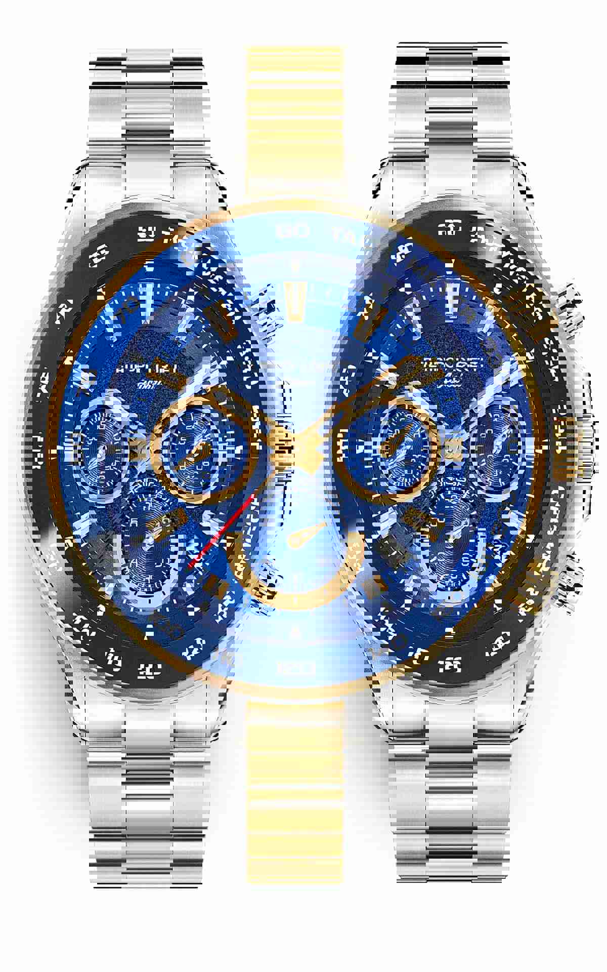 Ascari Monza Two Tone Blue Gold Steel Chronograph Watch