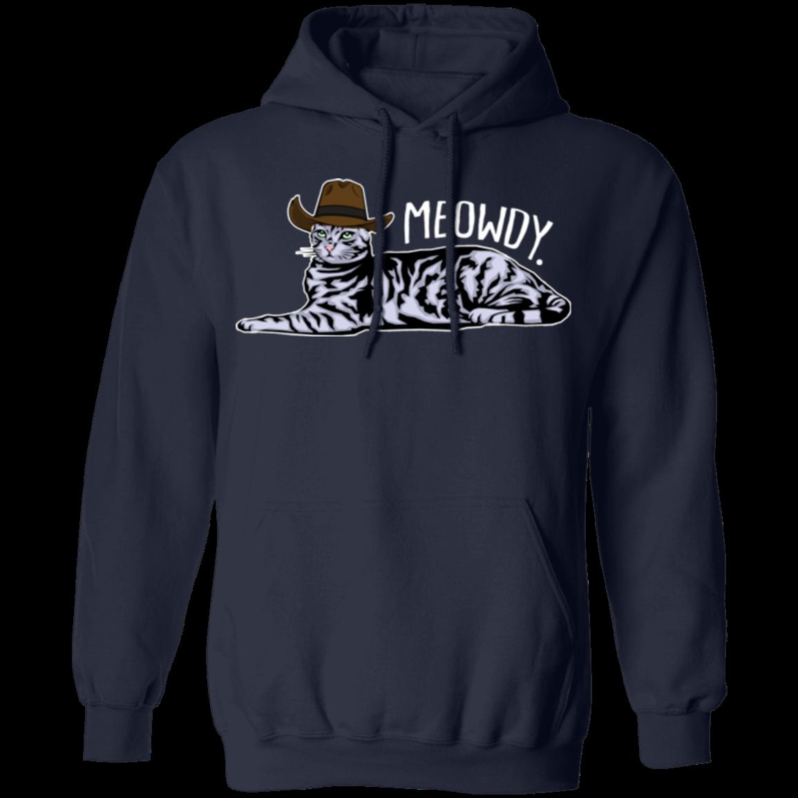 MEOWDY TEXAS CAT LADIES Pullover Hoodie - 8 oz, Unisex, Digital Print