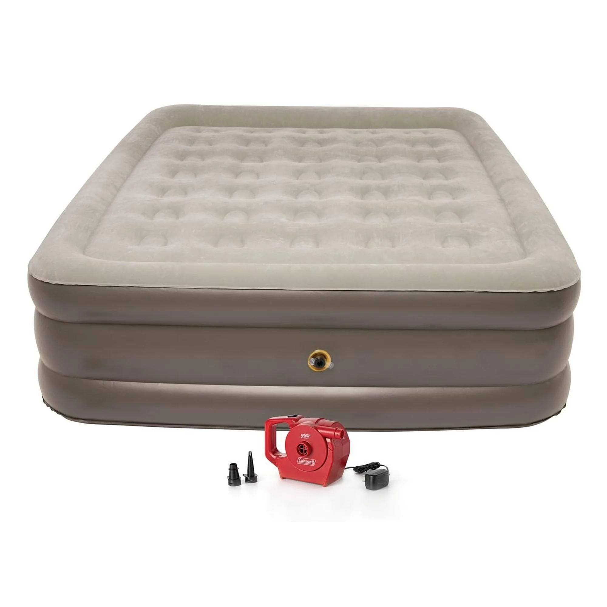 Coleman SupportRest PillowStop Double High Airbed with 120v Pump – Queen Size