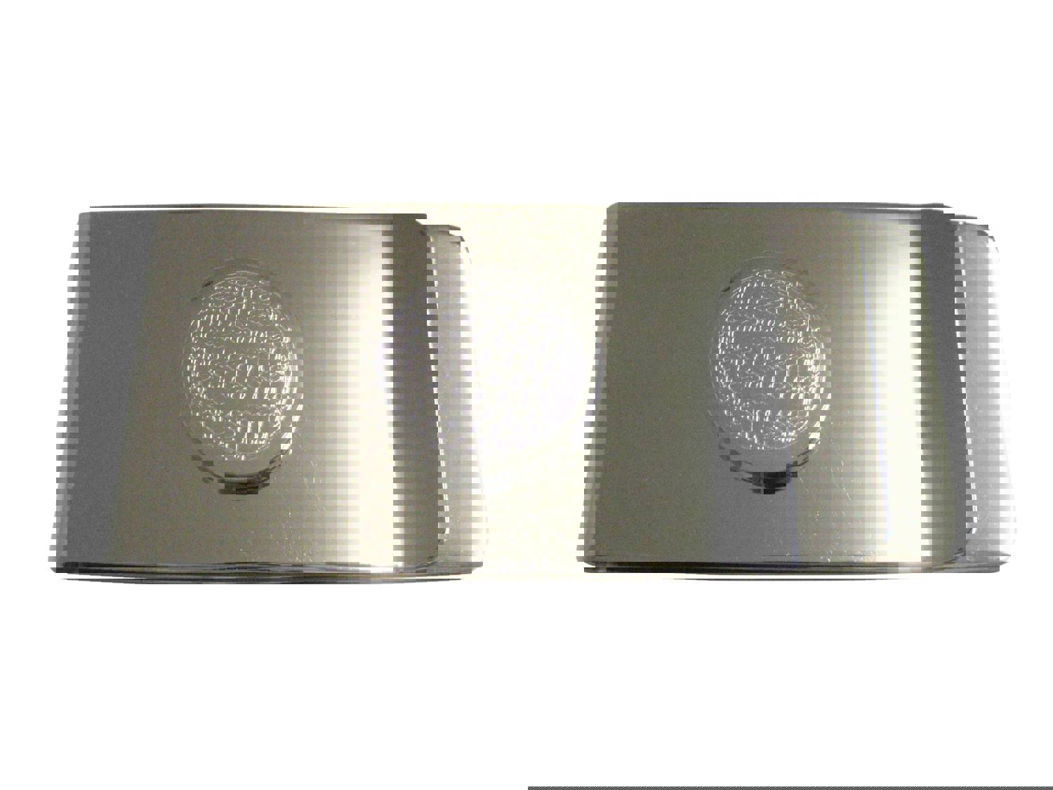Silver Toned Etched Round Golf Ball Pendant Money Clip by Kiola Designs