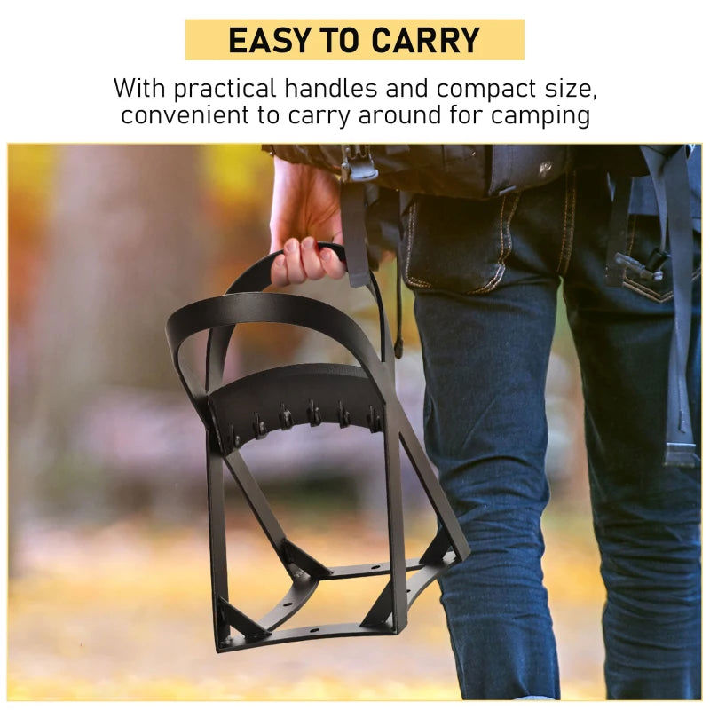 Outsunny Wood Splitter with Carbon Steel Wedge for Indoor/Outdoor Use