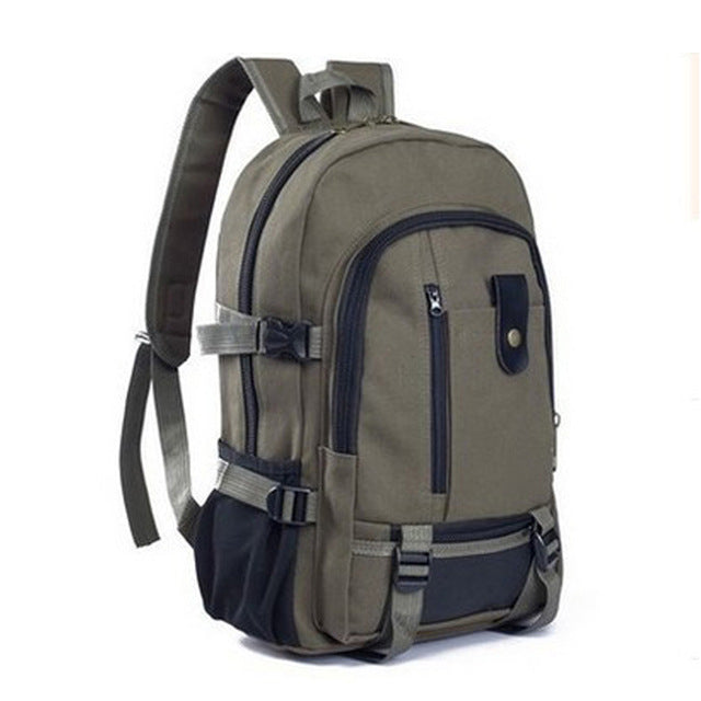 Large Capacity Canvas Gym Backpack for Outdoor Sports and Fitness