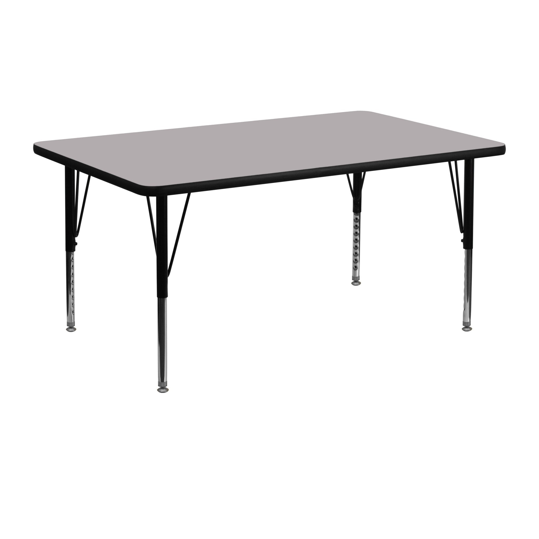 Wren Mobile 24W x 48L Rectangular Thermal Laminate Activity Table with Adjustable Legs