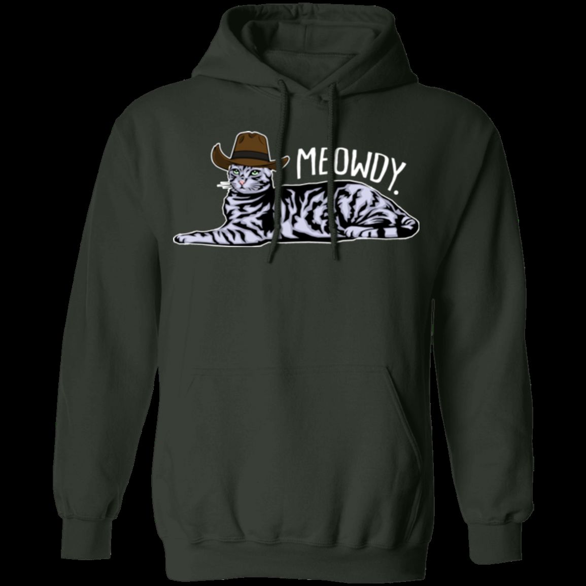 MEOWDY TEXAS CAT LADIES Pullover Hoodie - 8 oz, Unisex, Digital Print