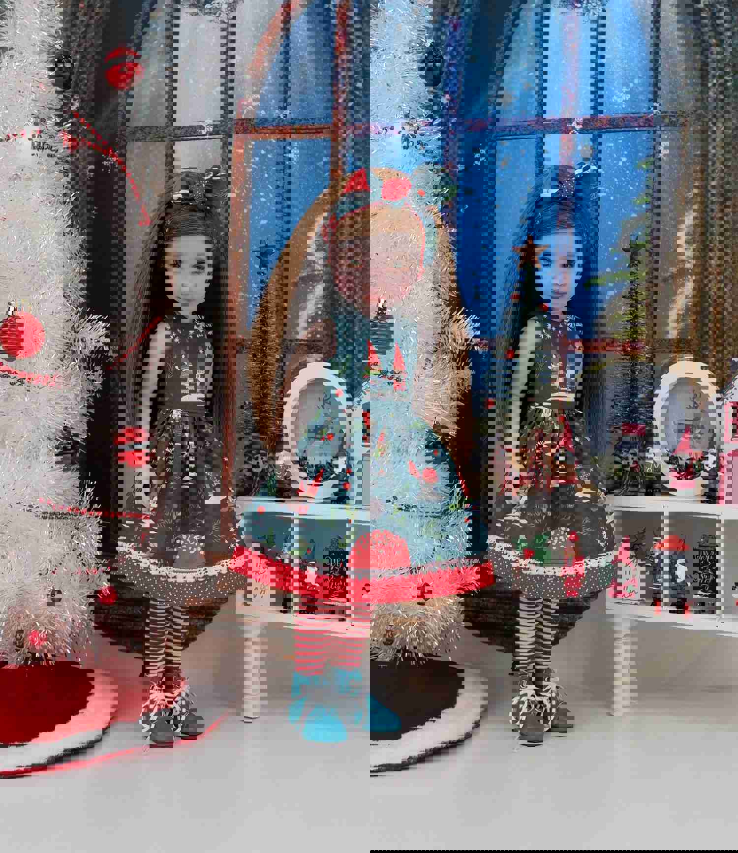 Noel Gnomes Dress with Boots for Ruby Red Fashion Friends Doll