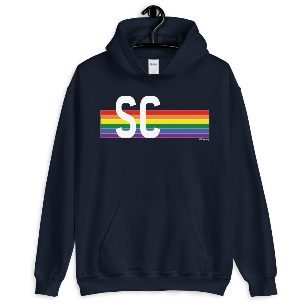 South Carolina Pride Retro Rainbow - Unisex Hoodie