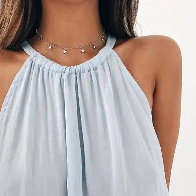 New Double Layer Bohemian Necklace for Women with Heart Pendant