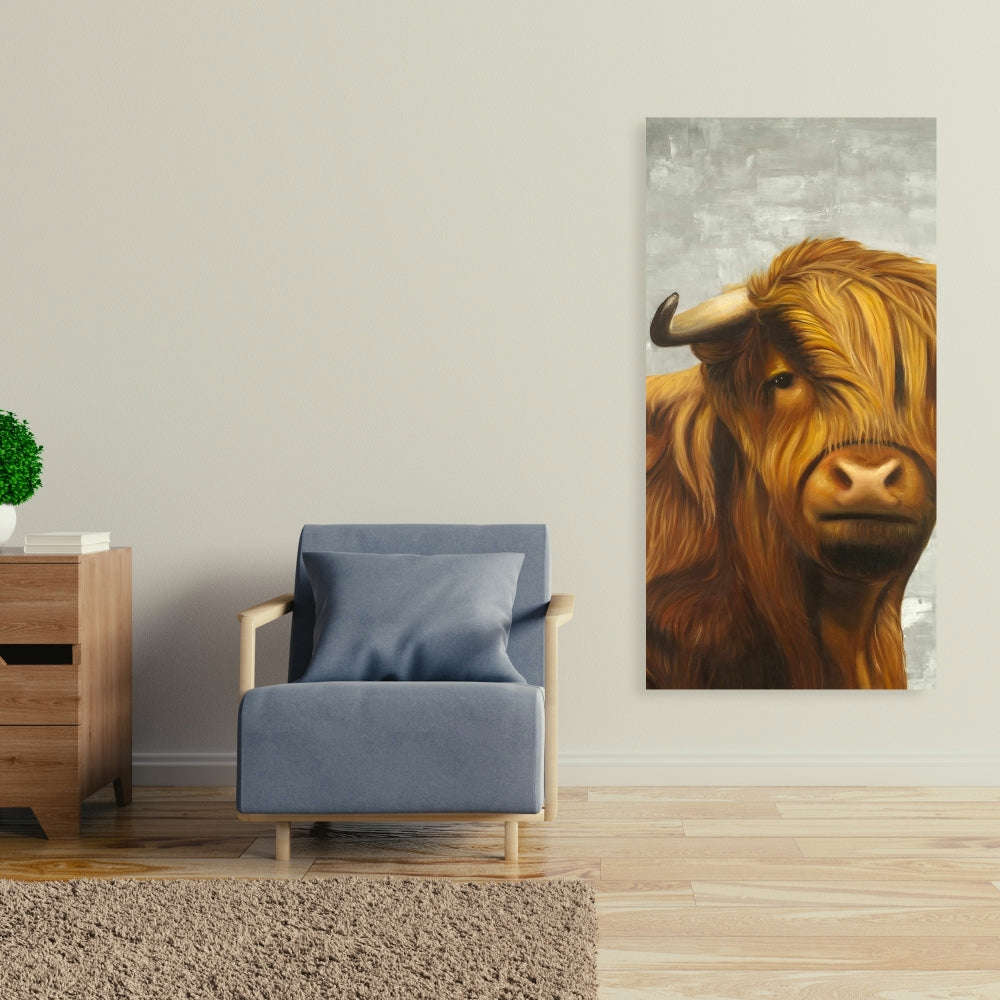 Highland Cattle Fine Art Gallery Wrapped Canvas 24x36