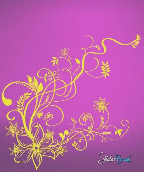 Vinyl Wall Decal Sticker Flower Vines Floral #539