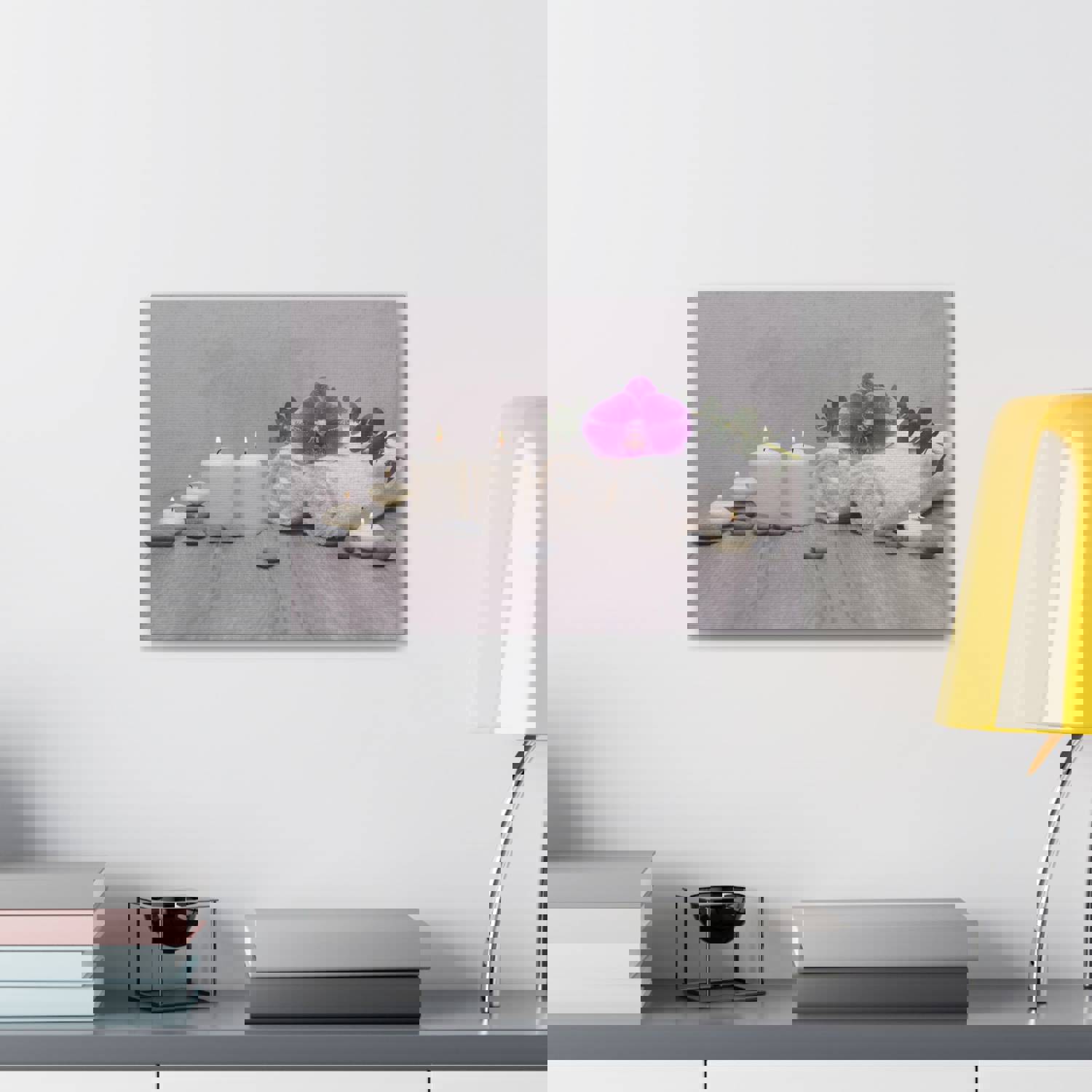 Green Leaves Forest Floral Nature Photography Canvas Wall Art Towel for Home Decor