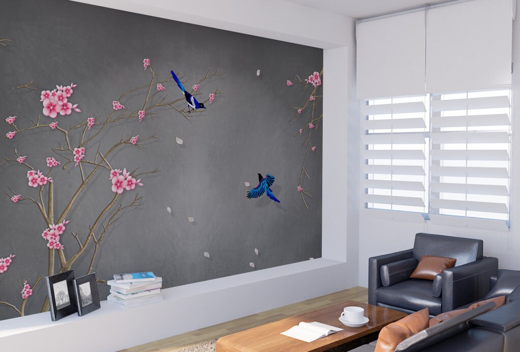 Nature Peel and Stick Temporary Wallpaper - Floral Botanical Vinyl Mural