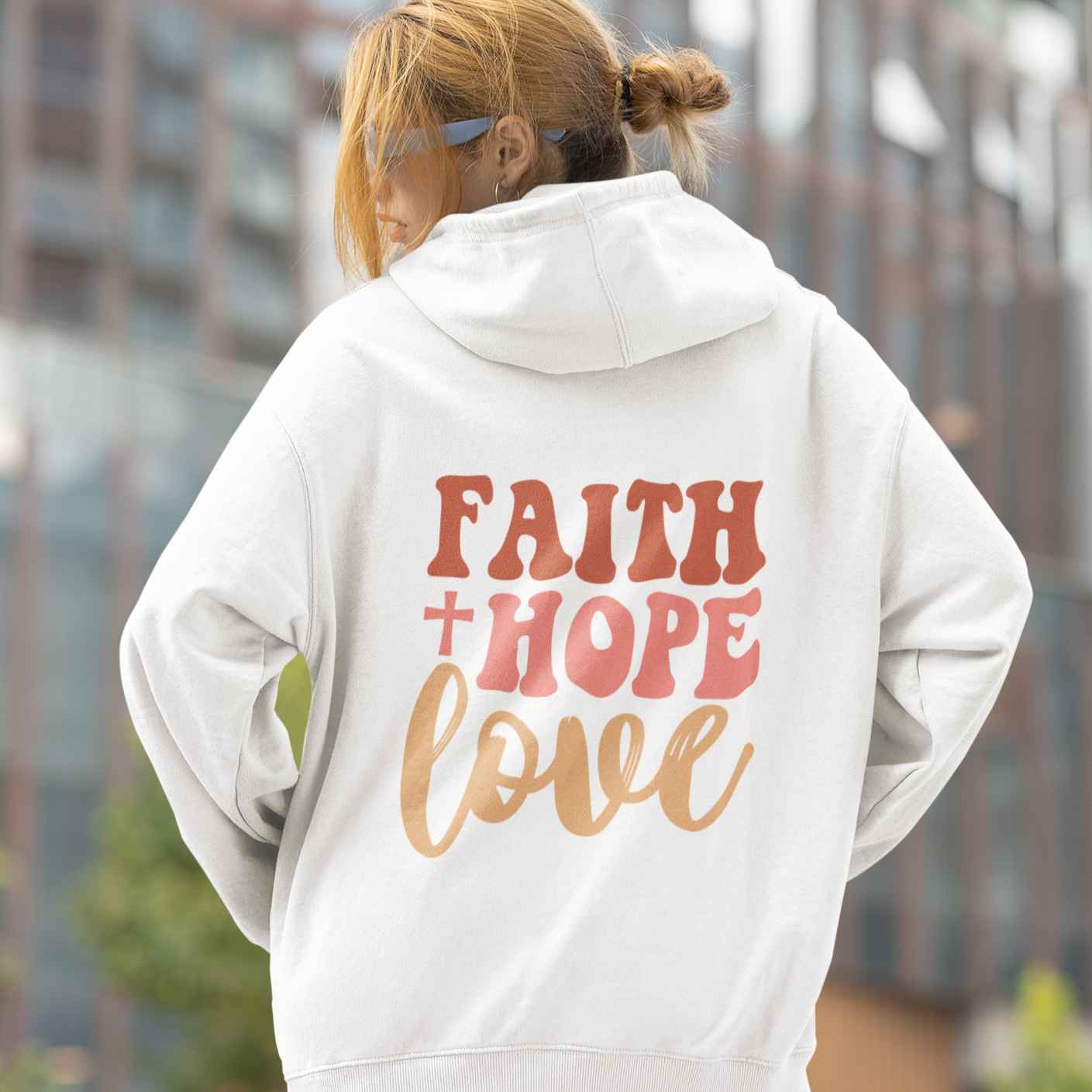 Faith Hope Love Hoodie - Christian Hooded Sweatshirt | 1 Corinthians 13:13