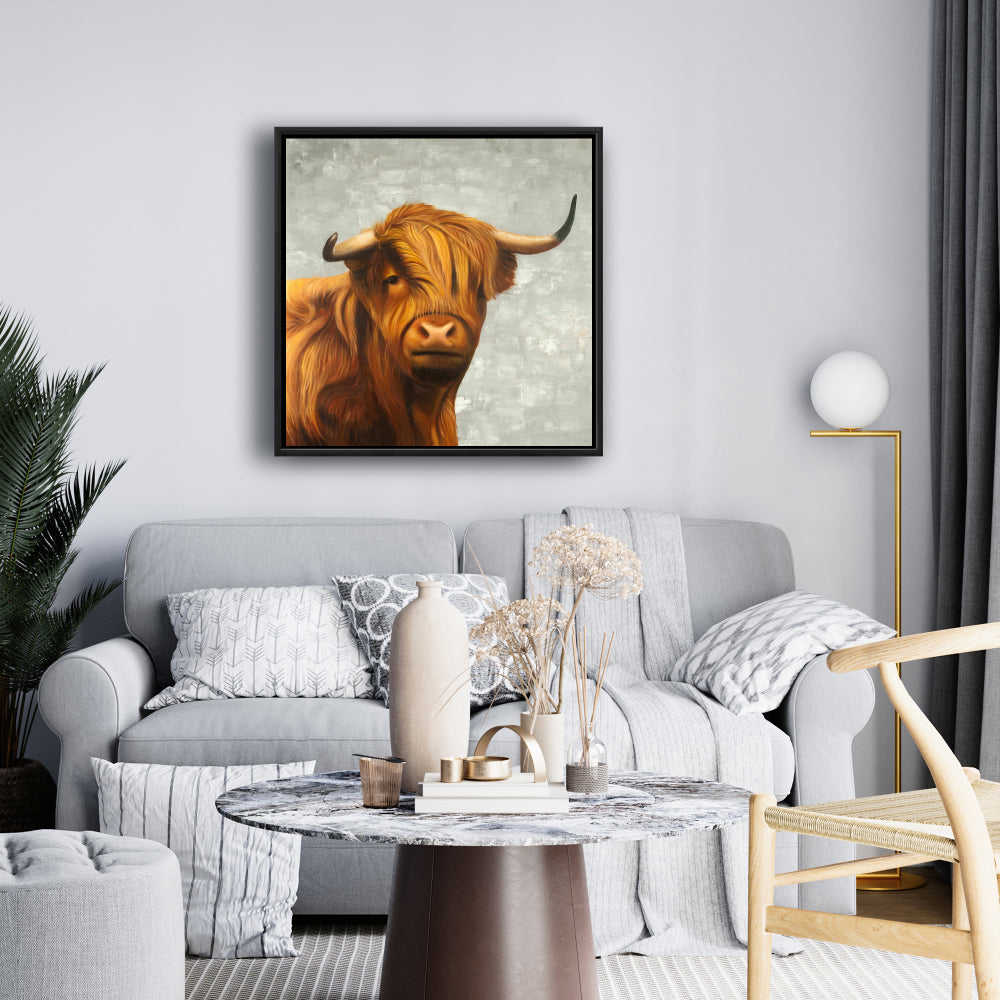 Highland Cattle Fine Art Gallery Wrapped Canvas 24x36
