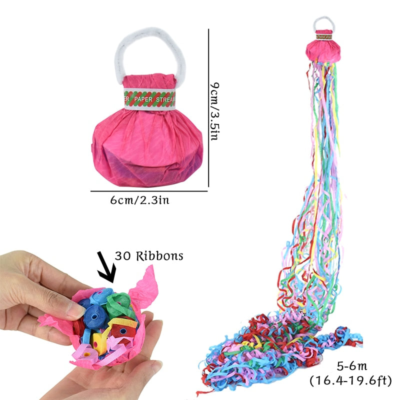 Party Popper Hand Throw Streamer Confetti Decoration Paper for Wedding Celebration