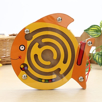 Wooden Roller Coaster Early Learning Educational Puzzle Math Toy for Children 1-3 Years