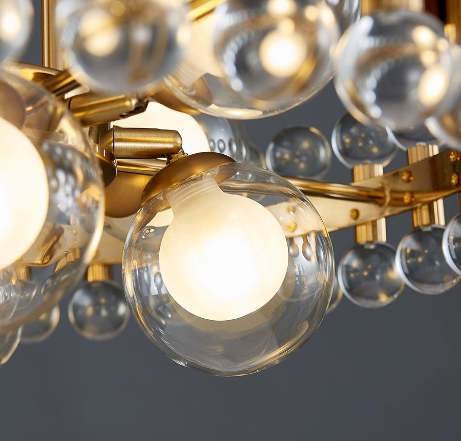 MIRODEMI® Gold Rectangle Colorful Crystal Chandelier for Dining Room & Kitchen Island
