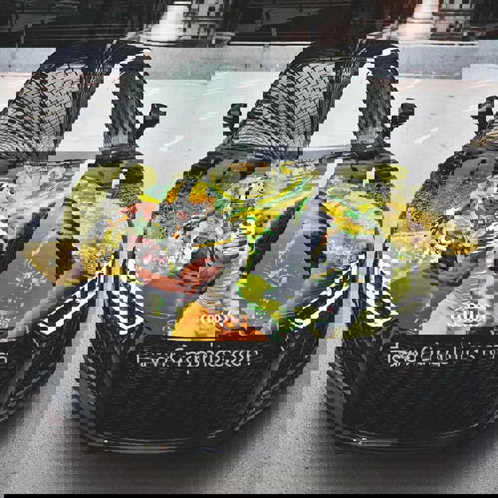 Green Bay Packers Itasha Car Vinyl Hood Wrap Decal Sticker