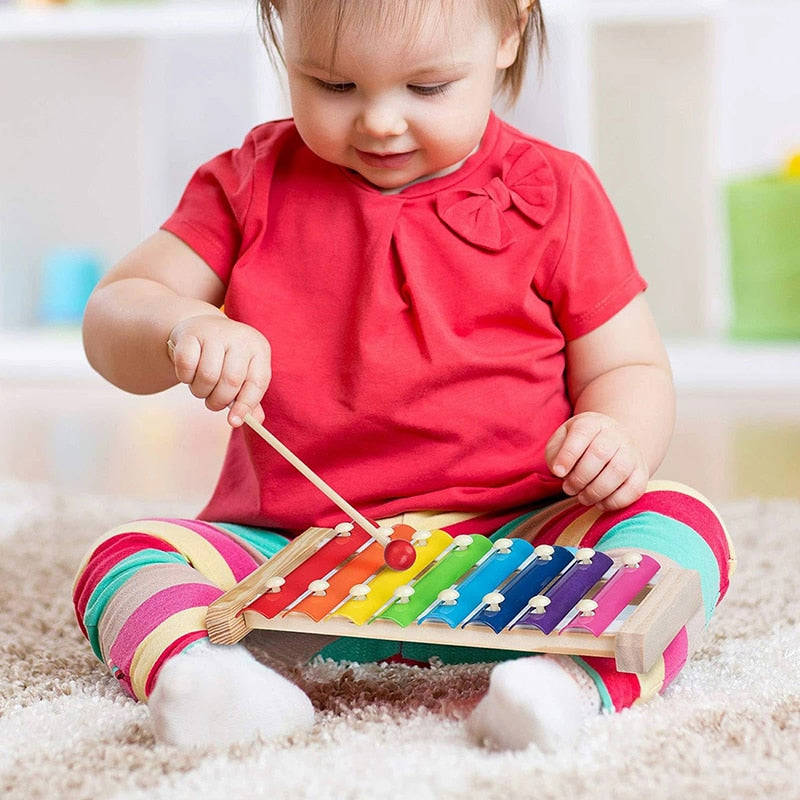 Wooden Roller Coaster Early Learning Educational Puzzle Math Toy for Children 1-3 Years