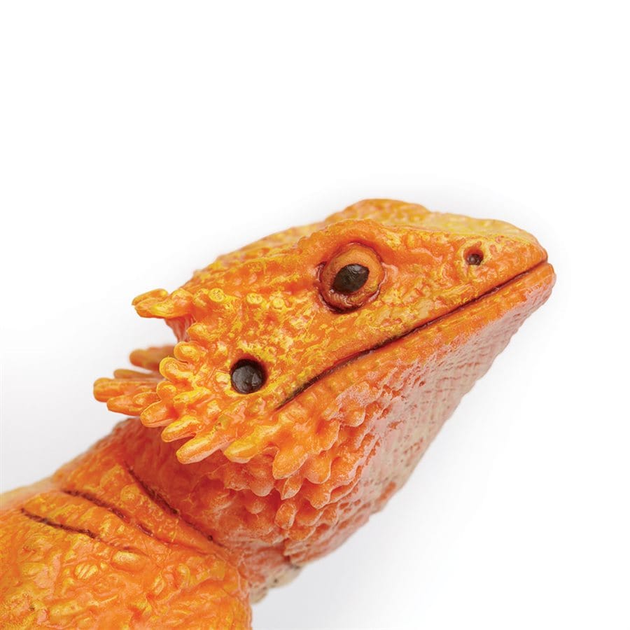 Bearded Dragon Toy Figure - Hand Painted Reptile Figurine