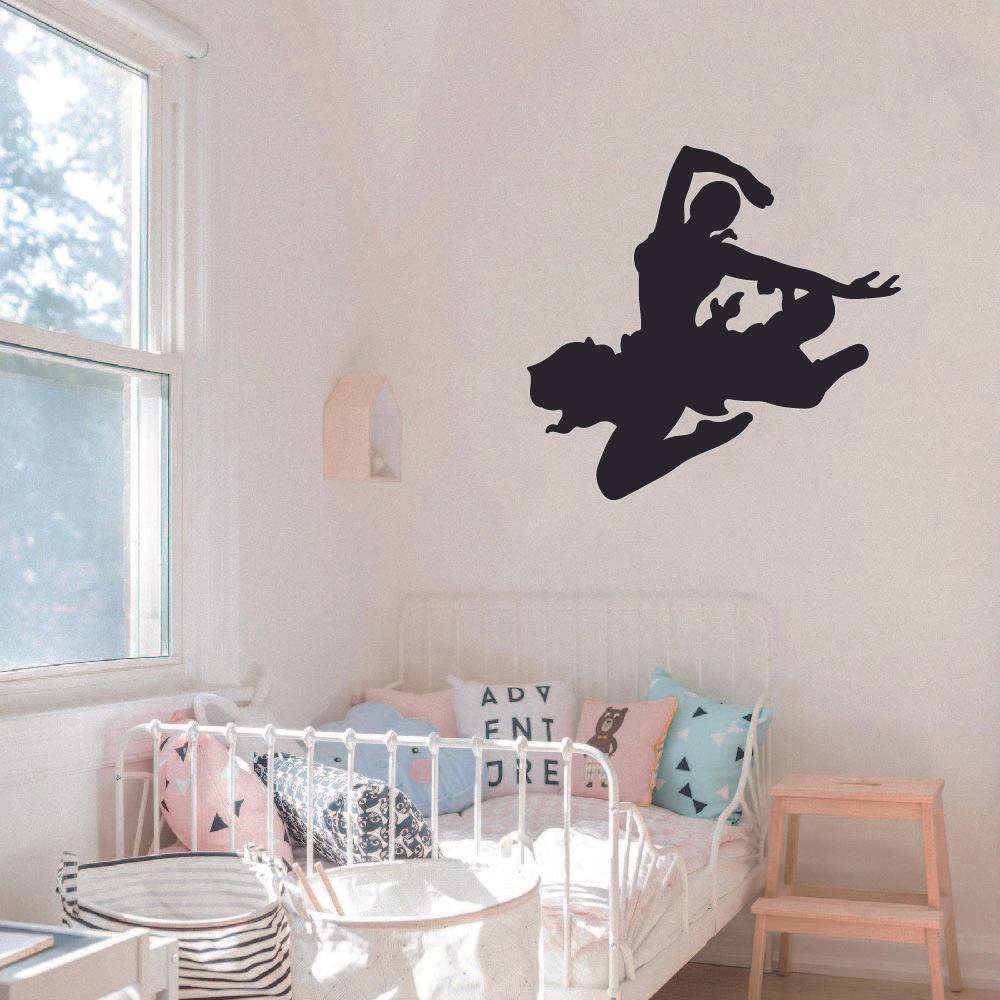 Ballerina Vinyl Wall Sticker Wall Decal - Ballet Dancer Ballerina Silhouette Motivation Quote