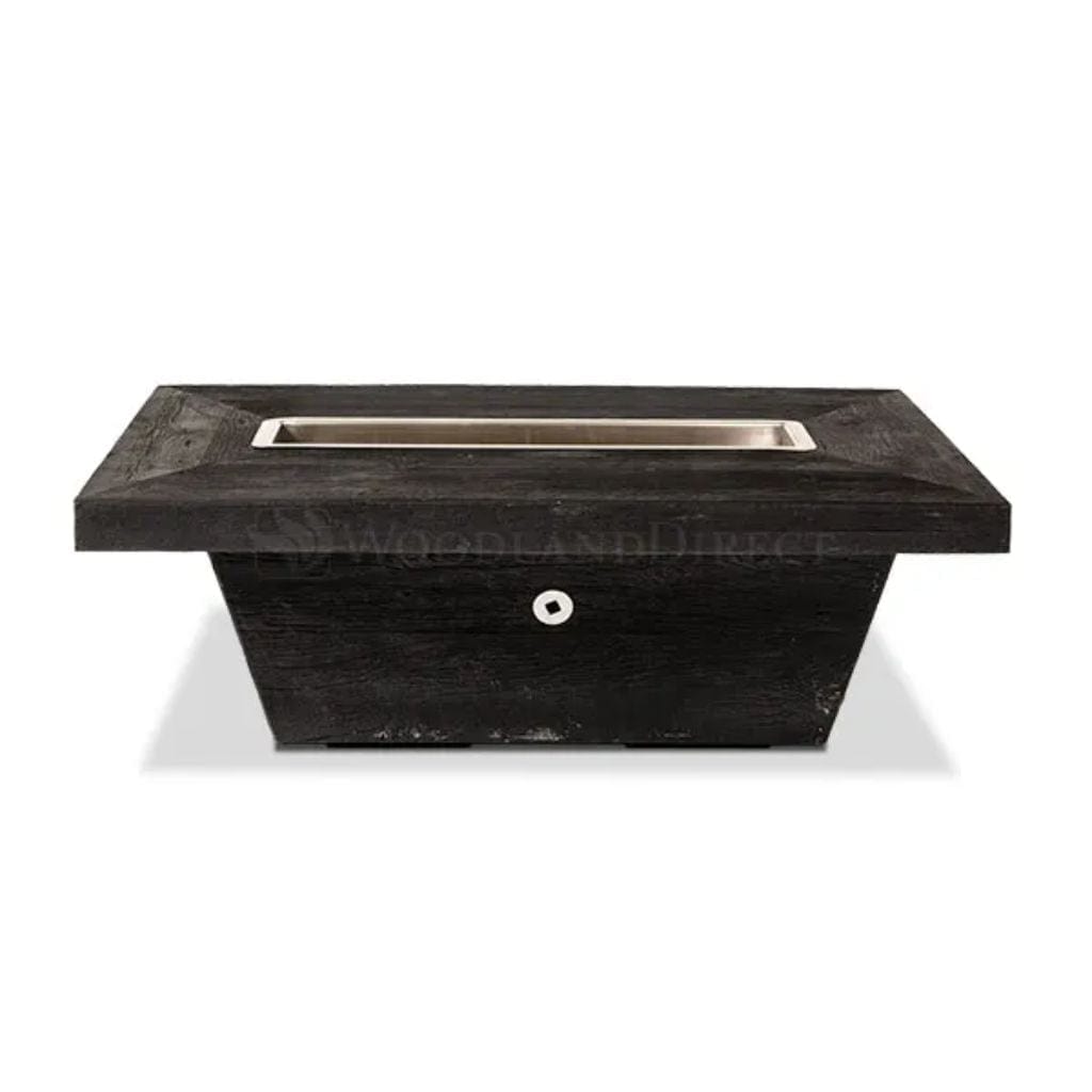 Outdoor Plus 84 Rectangular Carson Fire Table - Wood Grain GFRC Concrete