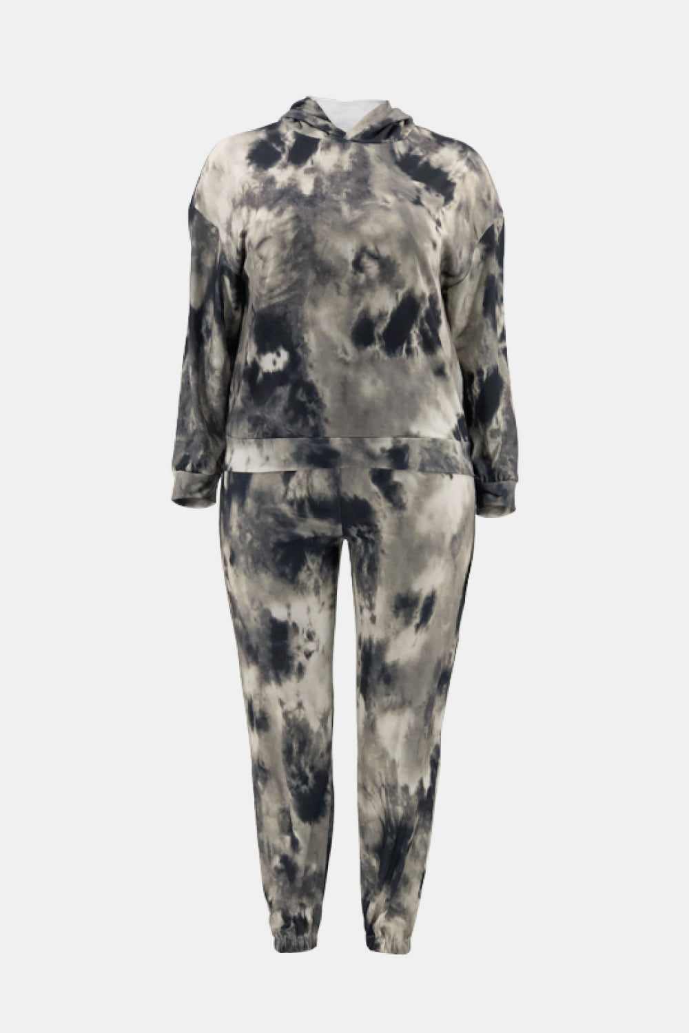 Full Size Tie-Dye Hoodie and Drawstring Joggers Set - Casual Sportswear