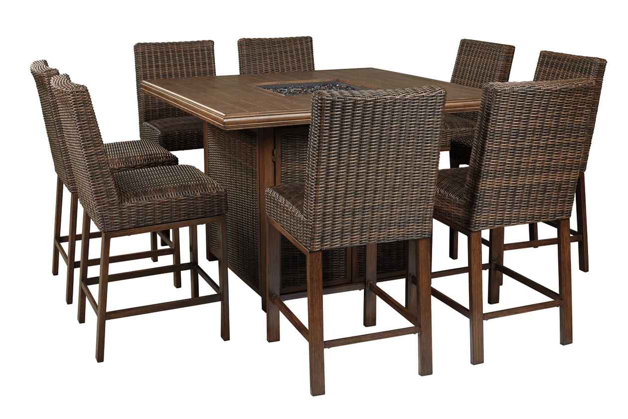 Paradise Trail Outdoor Bar Table with Fire Pit