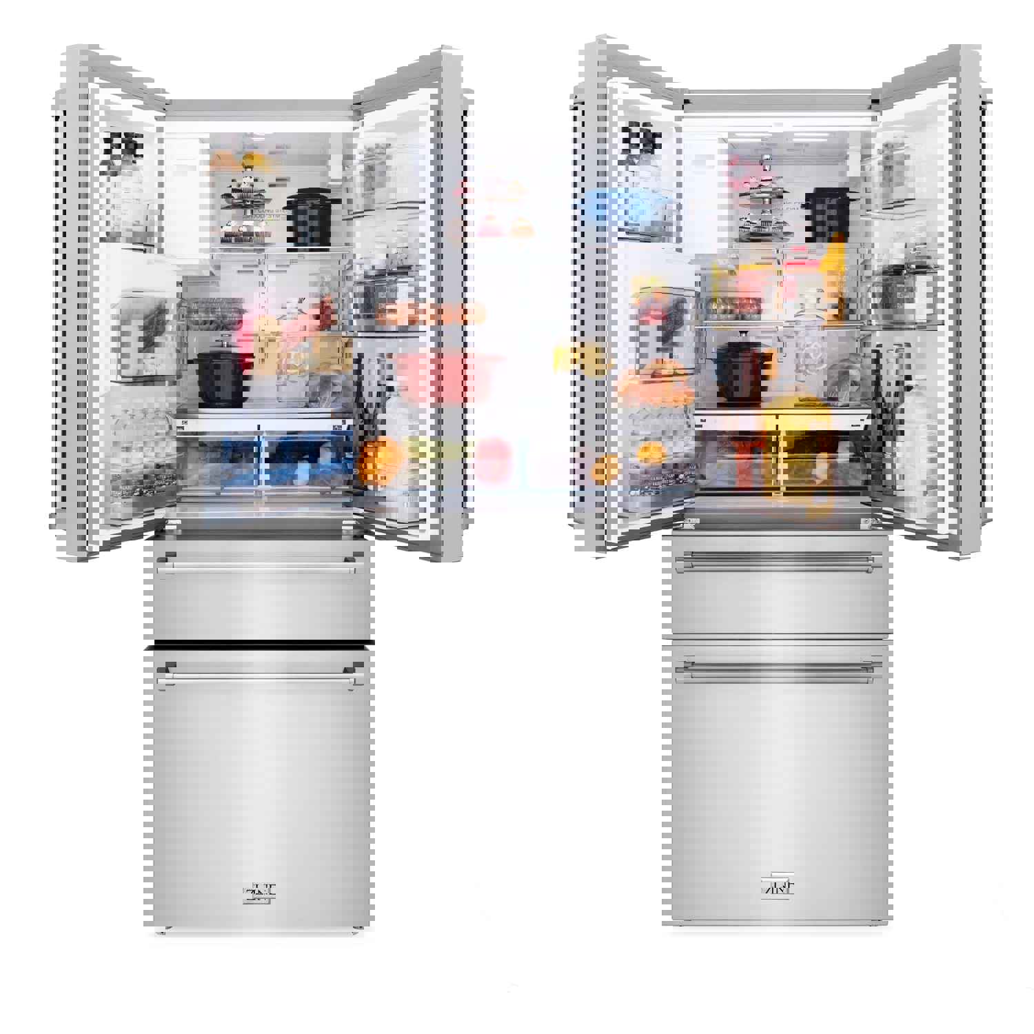 ZLINE 36 In. French Door Refrigerator with Water Dispenser and Ice Maker